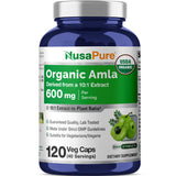 NusaPure Organic Amla Extract Capsules 600mg front view