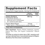 NusaPure Organic Blueberry Extract Capsules with measuring spoon