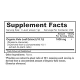 NusaPure Organic Kale Powder back view with ingredient list