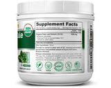 NusaPure Organic Kale Powder capsules close-up with organic kale leaf