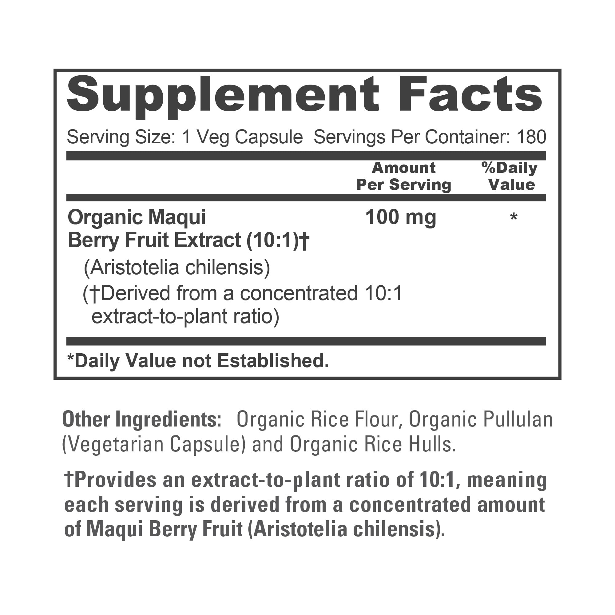 NusaPure Organic Maqui Berry Capsules close-up of capsules
