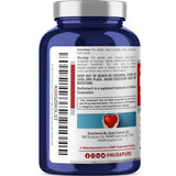 NusaPure Plant Sterols Complex 1,500mg back view of packaging with ingredient list