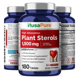 NusaPure Plant Sterols Complex 1,500mg close-up of two tablets