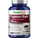 NusaPure Pygeum Bark Capsules 450mg bottle front view