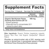 NusaPure Red Korean Panax Ginseng Capsules open bottle showing capsules