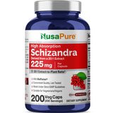 NusaPure Schizandra Berries Capsules 20:1 Extract bottle front view