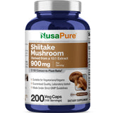 NusaPure Shiitake Mushroom Capsules bottle front view