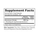 NusaPure Strontium Citrate 680 mg bottle with cap open
