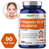 NusaPure Vitamin D-3 capsules side view