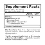 NusaPure Wild Yam Root 100mg 200 Veg Capsules close-up of capsules