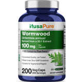 NusaPure Wormwood Extract Capsules 100mg bottle front view