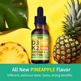 NUSAVA Liquid Vitamin D3 K2 Supplement bottle back view