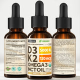 NUSAVA Liquid Vitamin D3 K2 Supplement dosage information