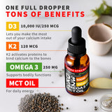 NUSAVA Liquid Vitamin D3 & K2 Supplement ingredients list