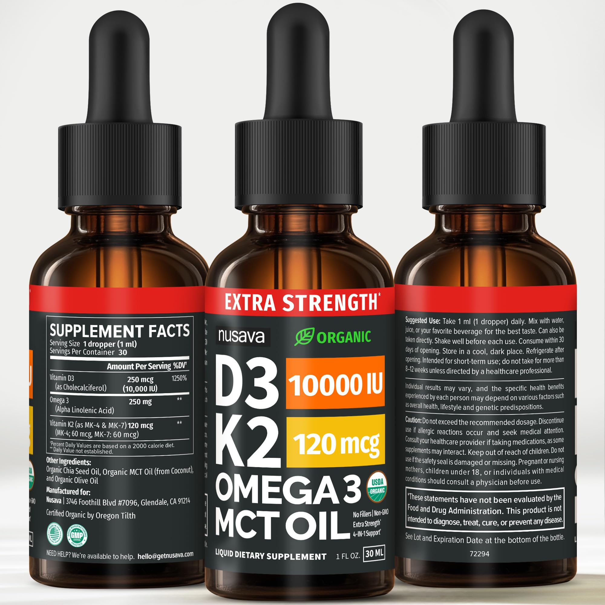NUSAVA Liquid Vitamin D3 & K2 Supplement lifestyle scene