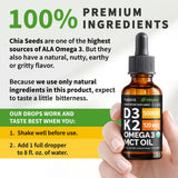 NUSAVA Liquid Vitamin D3 K2 Supplement on a wooden table