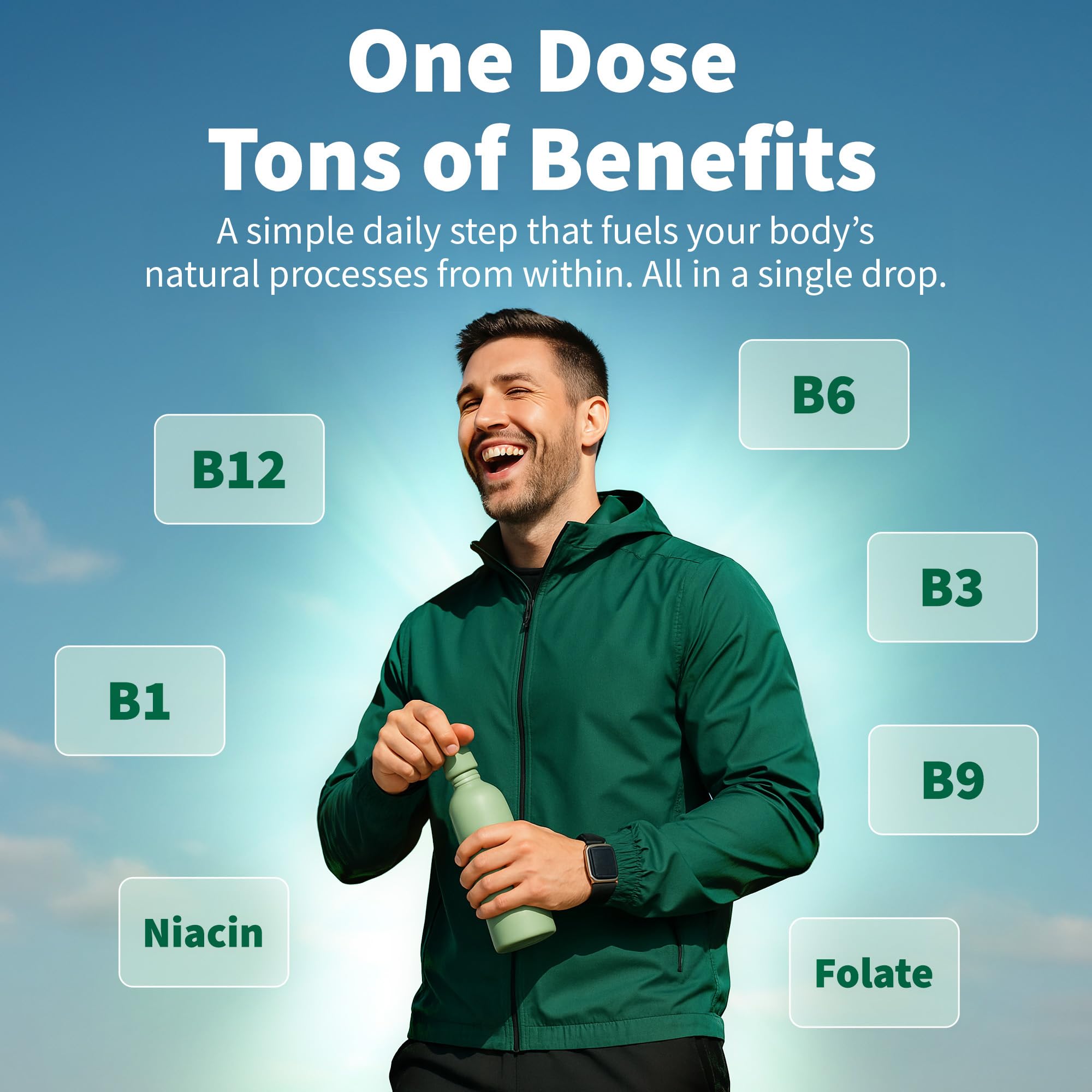 NUSAVA Vitamin B12 Drops 5000mcg dropper close-up