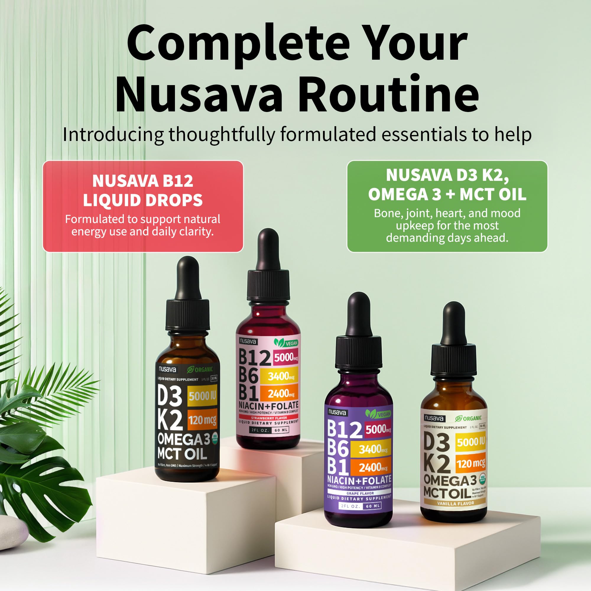 NUSAVA Vitamin B12 Drops 5000mcg ingredients list