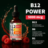 NUSAVA Vitamin B12 Drops 5000mcg label details