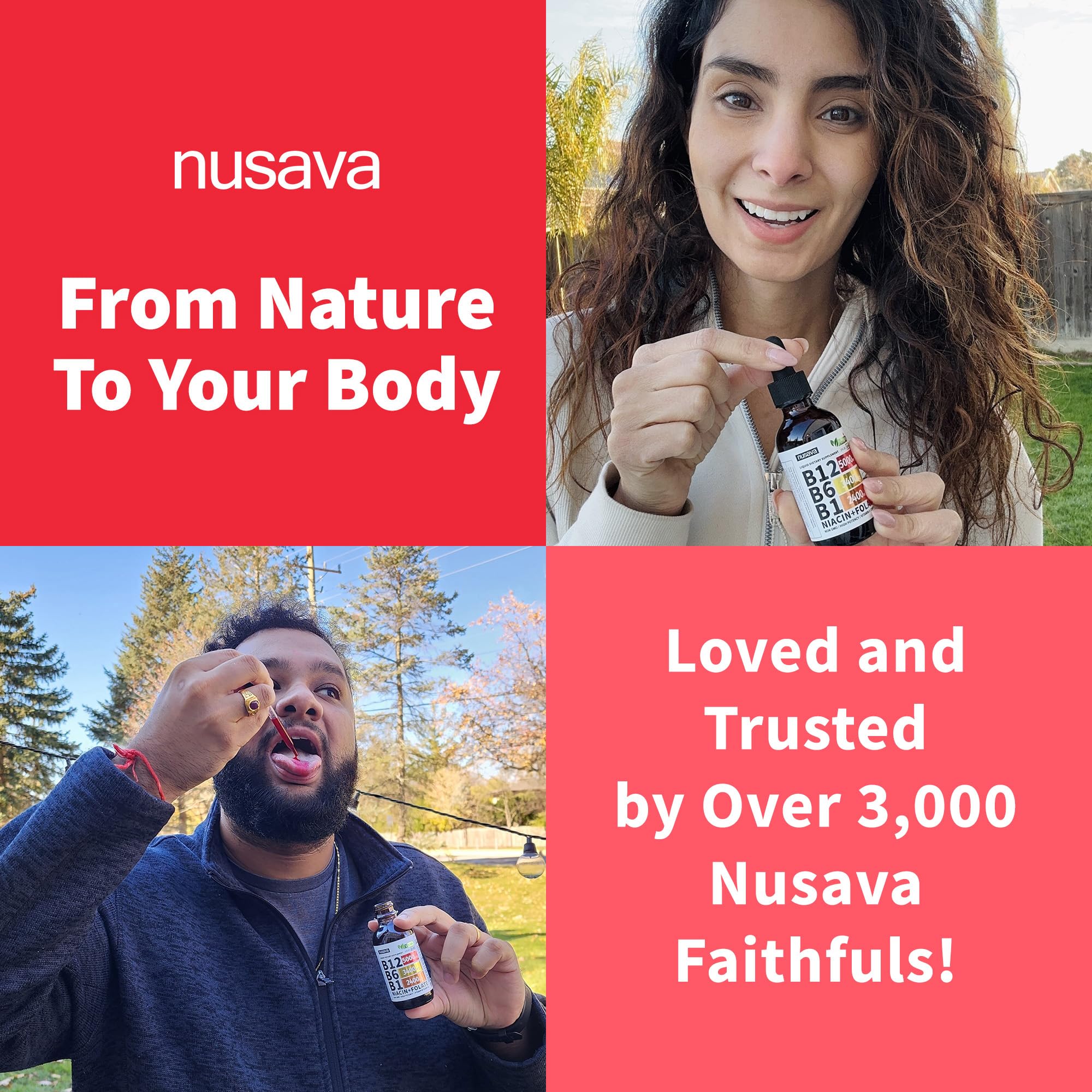 NUSAVA Vitamin B12 Drops 5000mcg lifestyle scene