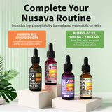 NUSAVA Vitamin B12 Liquid Drops 5000mcg packaging details