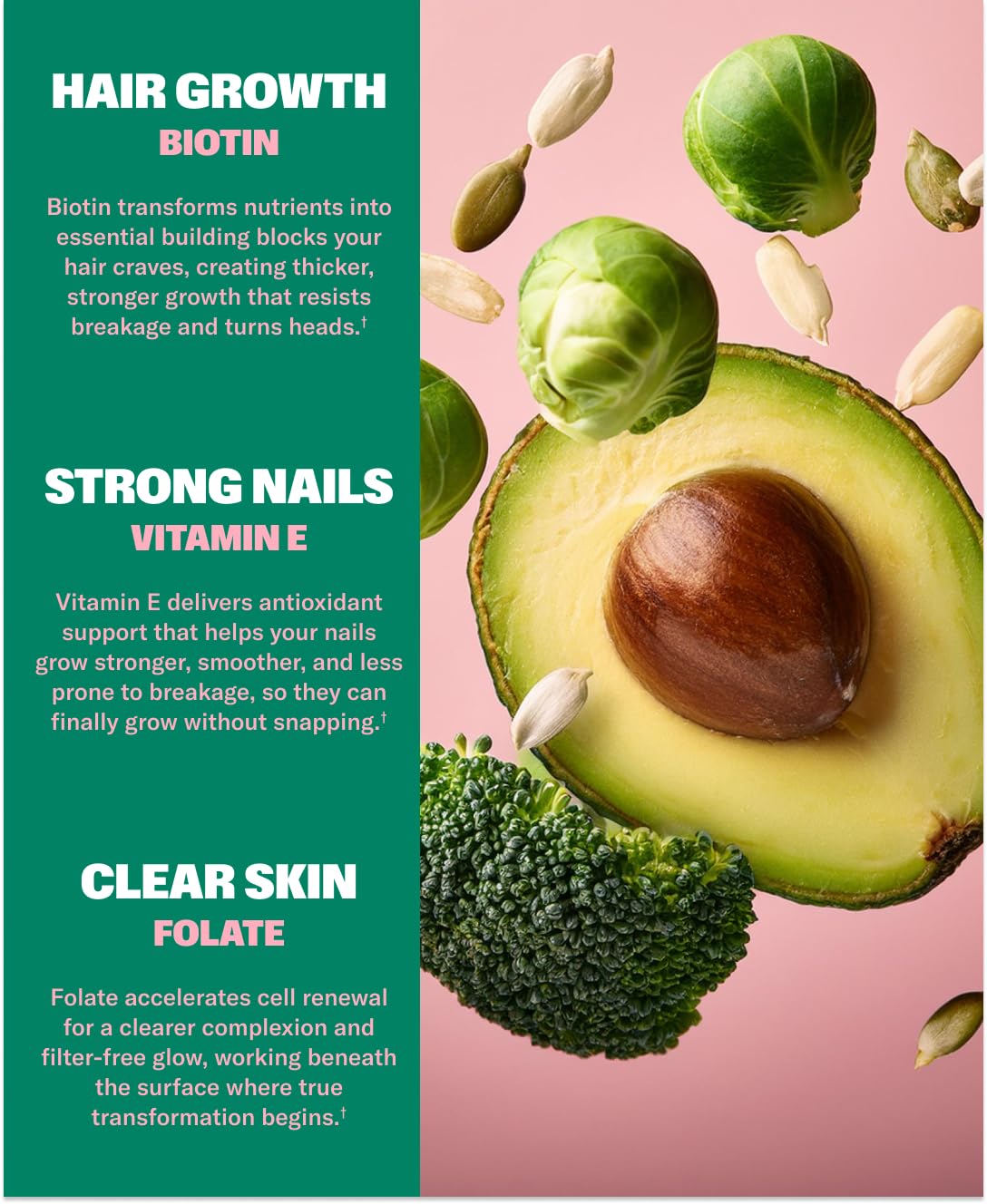 NuStrips Biotin Beauty Vitamins open package with strips