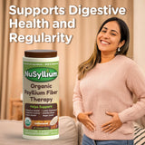 NuSyllium Organic Psyllium Husk Powder 539g with measuring spoon
