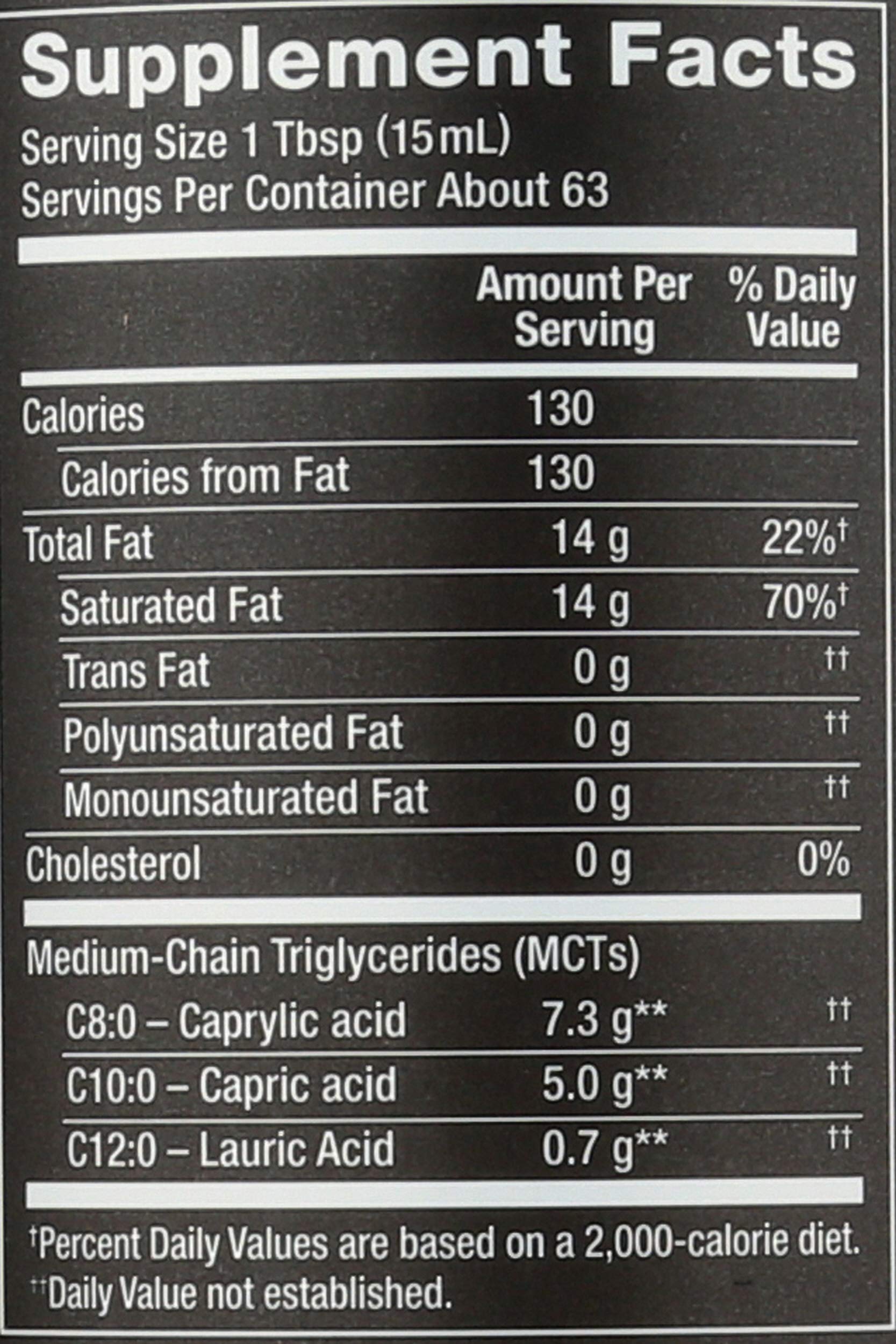 Nutiva Organic MCT Oil 699g bottle side view