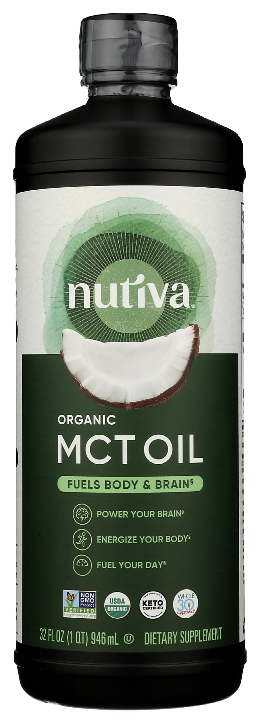 Nutiva Organic MCT Oil 699g front view