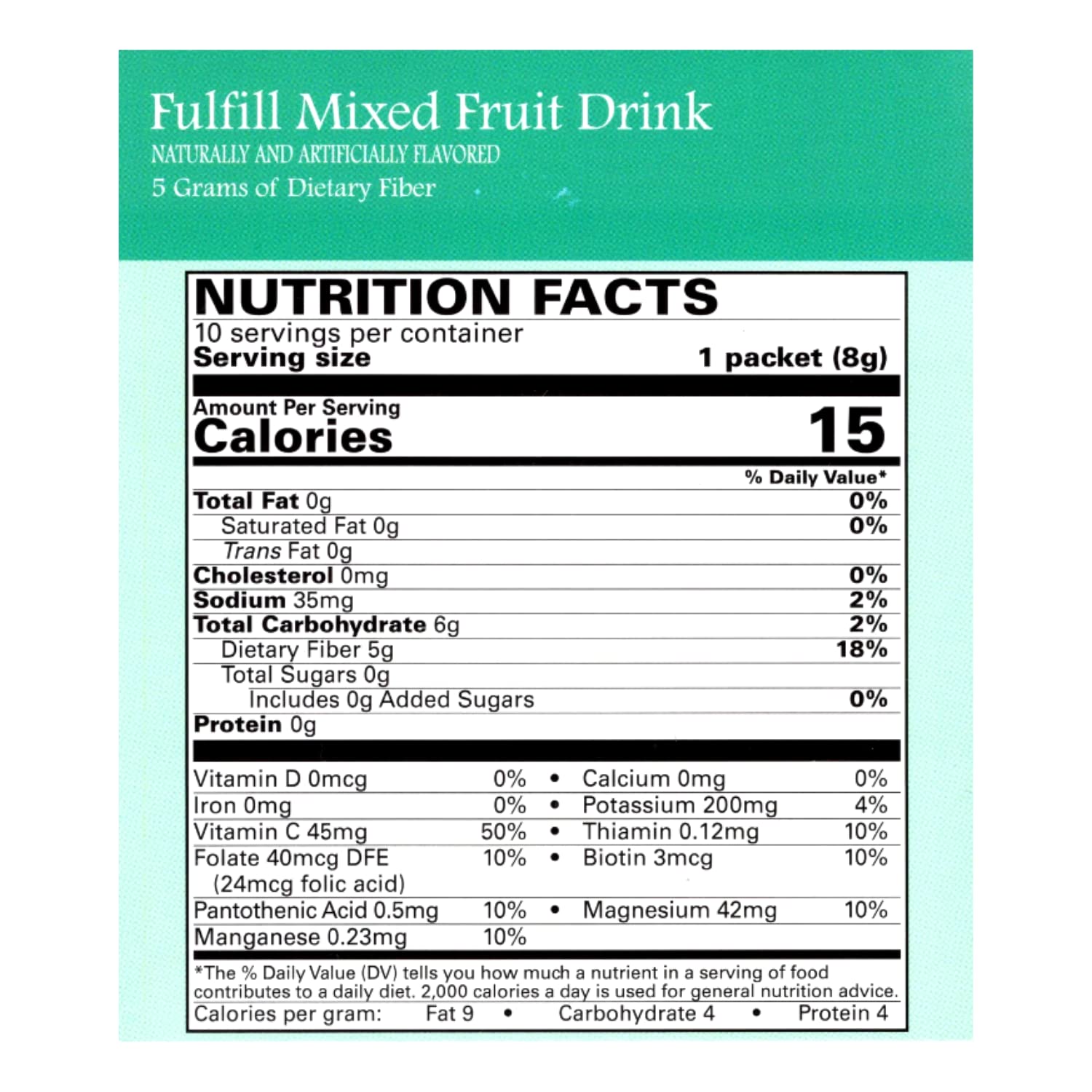 Nutmeg State Nutrition High Fiber Drink Mix 136g packaging