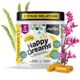 Nuton Happy Dreams Natural Sleep Aid Supplement 60 Capsules front view