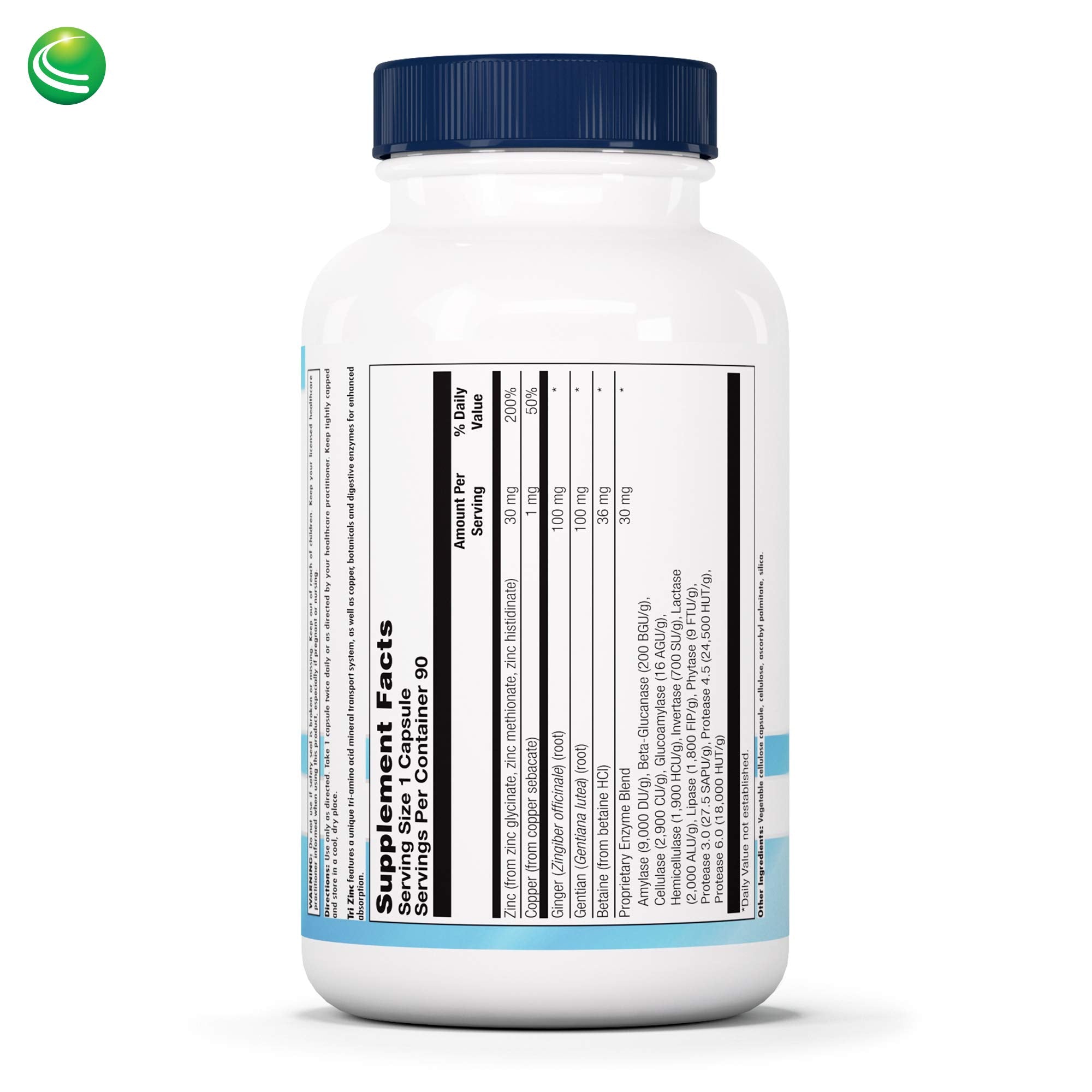 Nutra BioGenesis Chelated Zinc Supplement capsules in a bottle