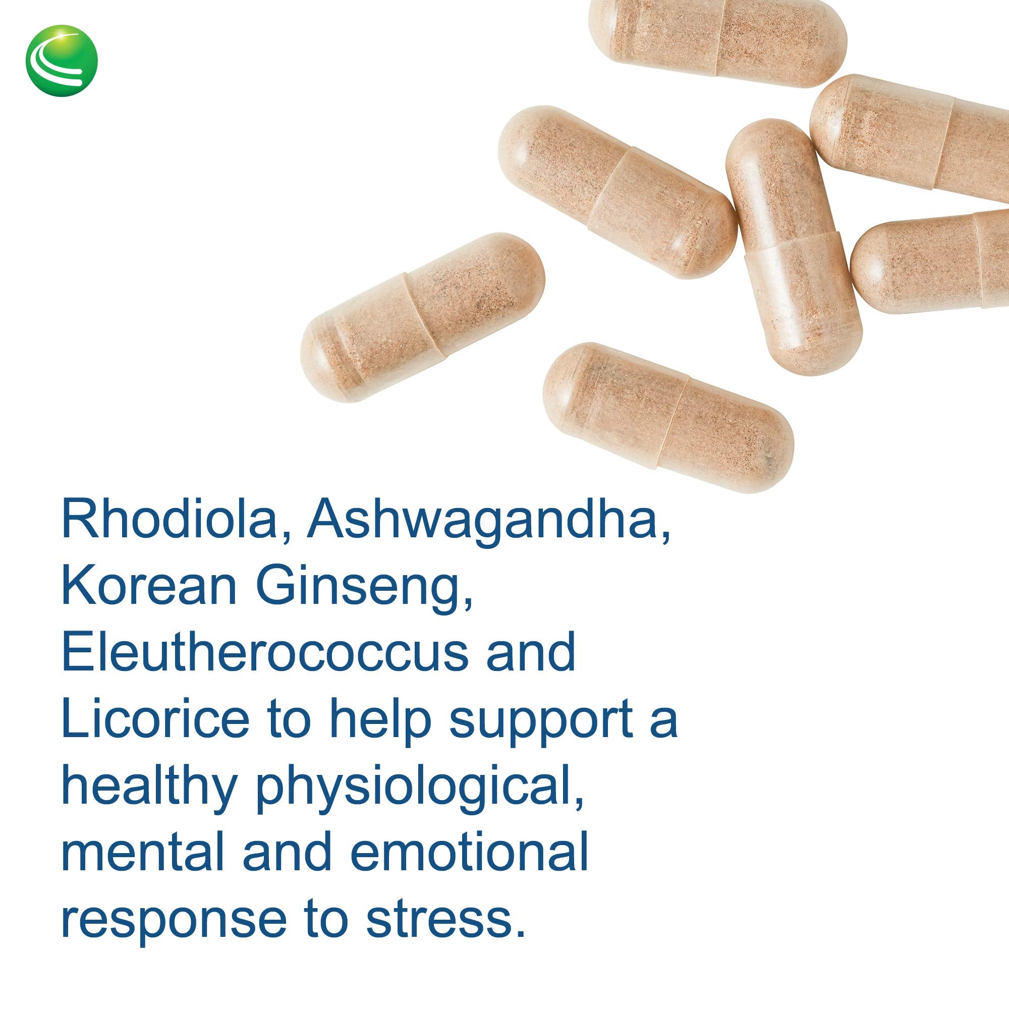 Nutra BioGenesis Ginseng Adaptogen Supplement on a wooden table