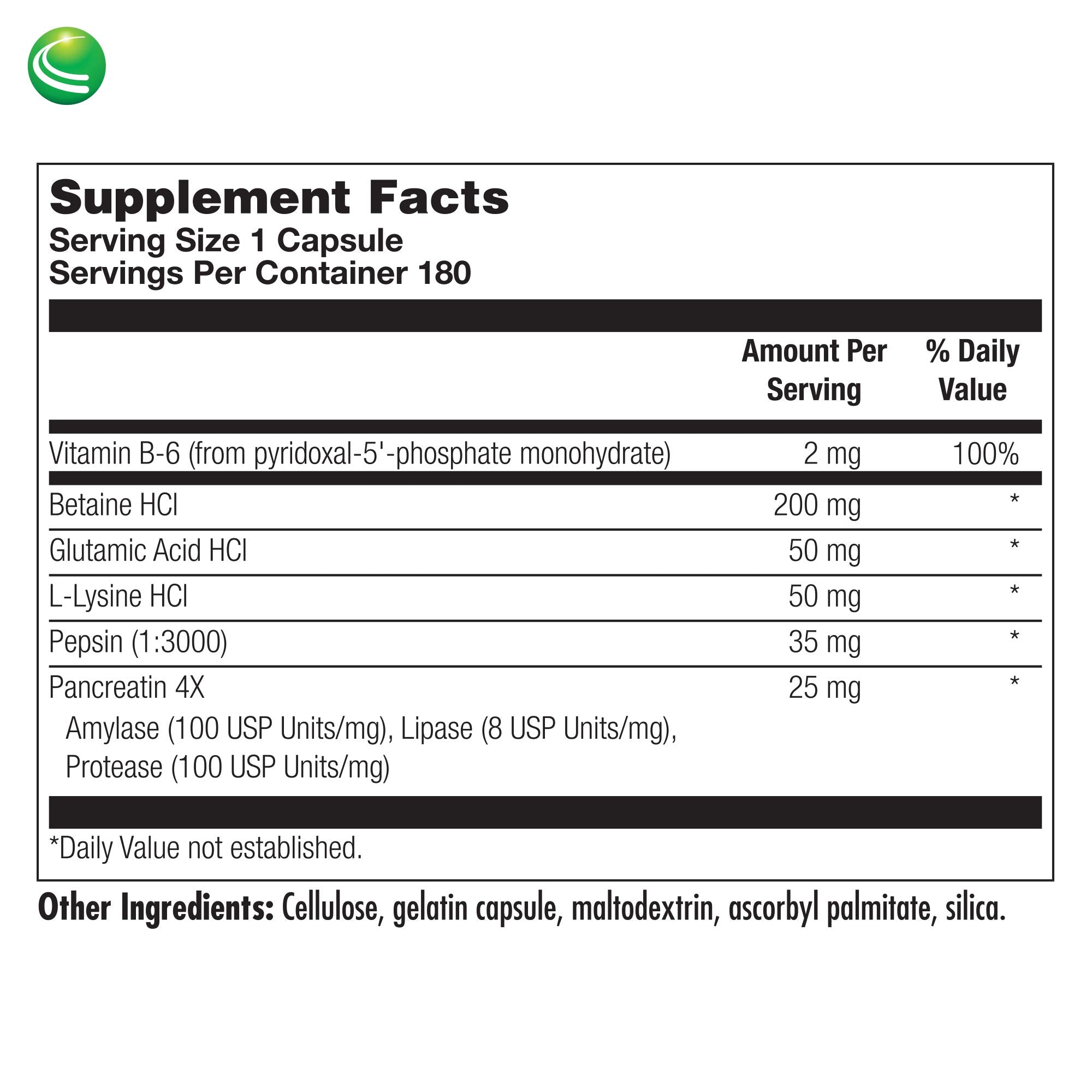 Nutra BioGenesis Multi-Enzymes 150g capsules on a spoon