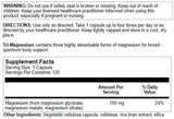 Nutra BioGenesis Tri-Magnesium Complex 100mg Capsules side view