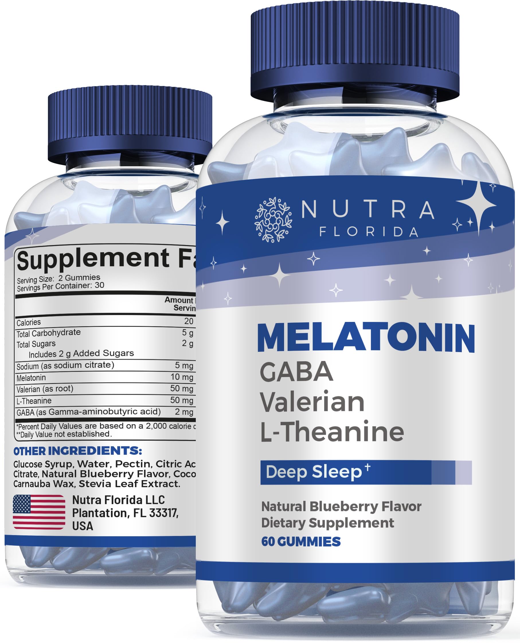 Nutra Florida Melatonin Gummies 10mg front view with packaging