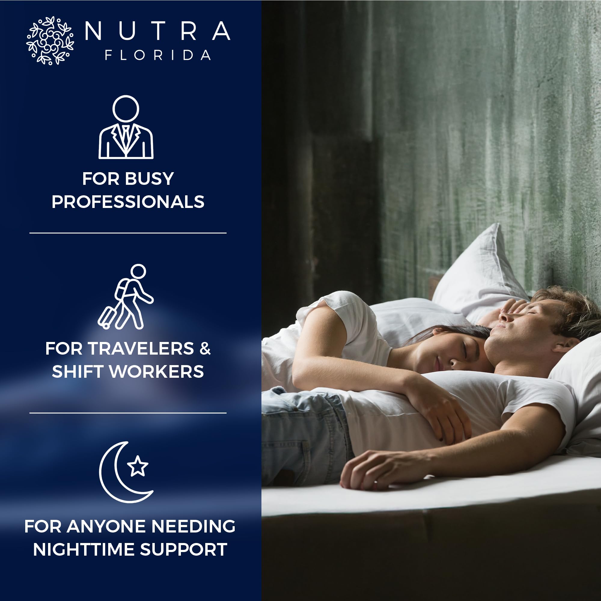 Nutra Florida Melatonin Gummies 10mg ingredients list on packaging