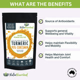 Nutra Nourished Curcumin Powder packaging side view