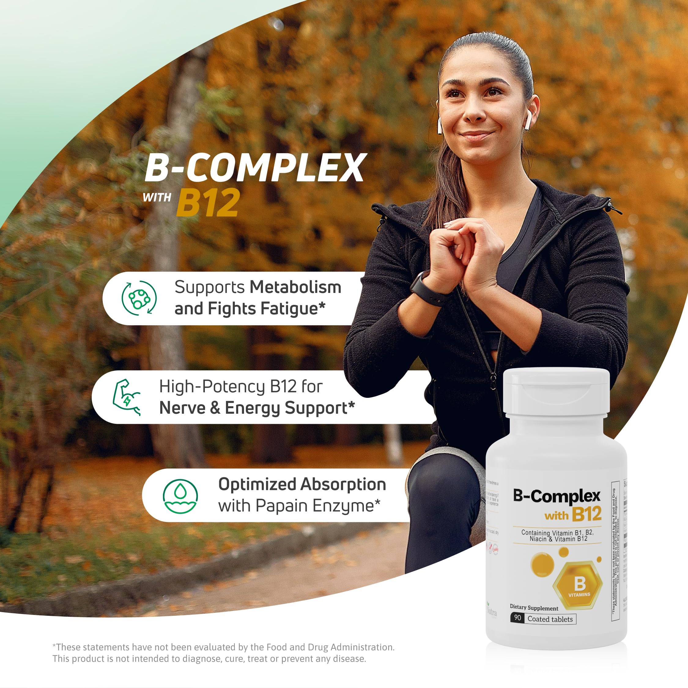 Nutra Nutrition B-Complex Vitamin Supplement capsule format