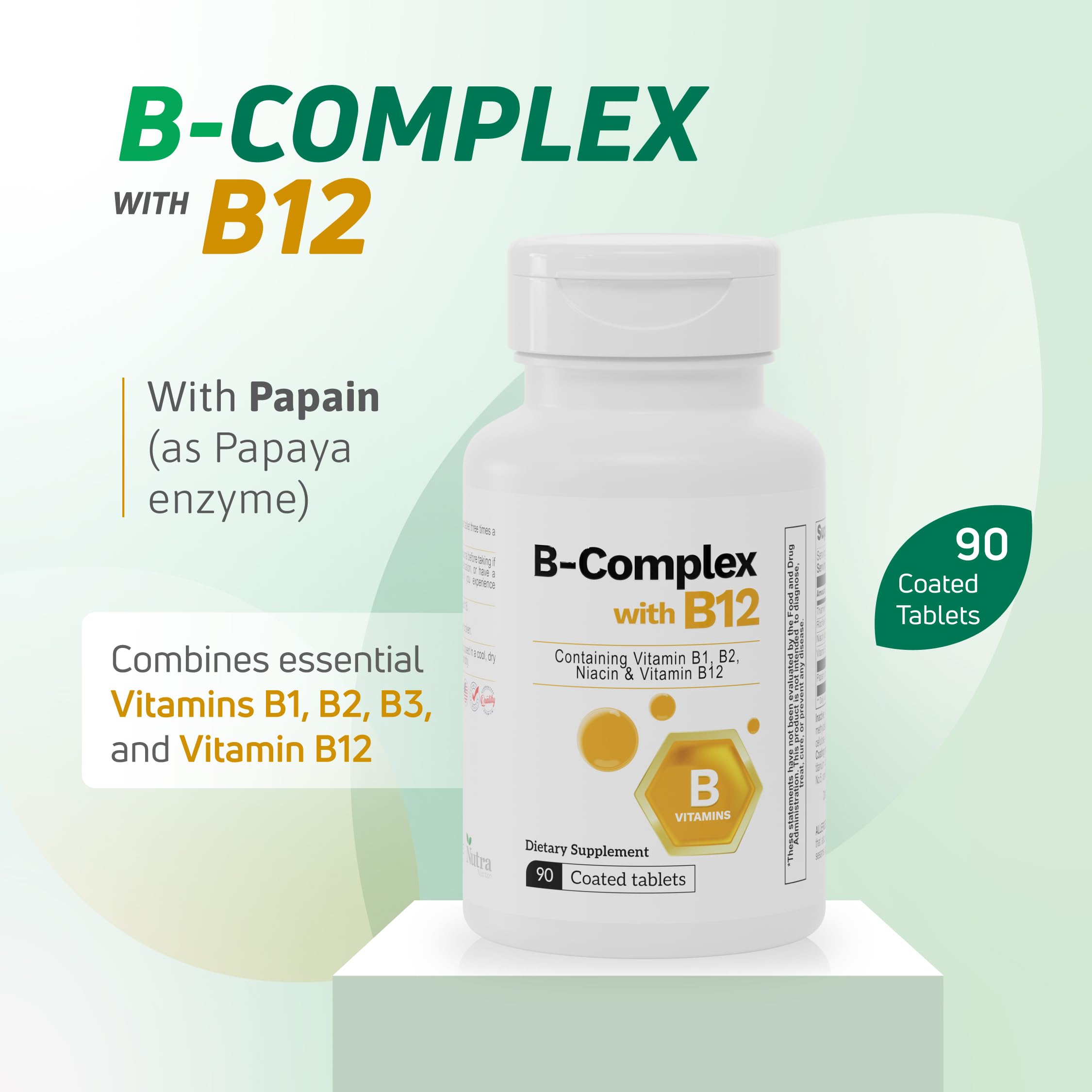 Nutra Nutrition B-Complex Vitamin Supplement ingredients list