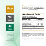 Nutra Nutrition B-Complex Vitamin Supplement side view with label
