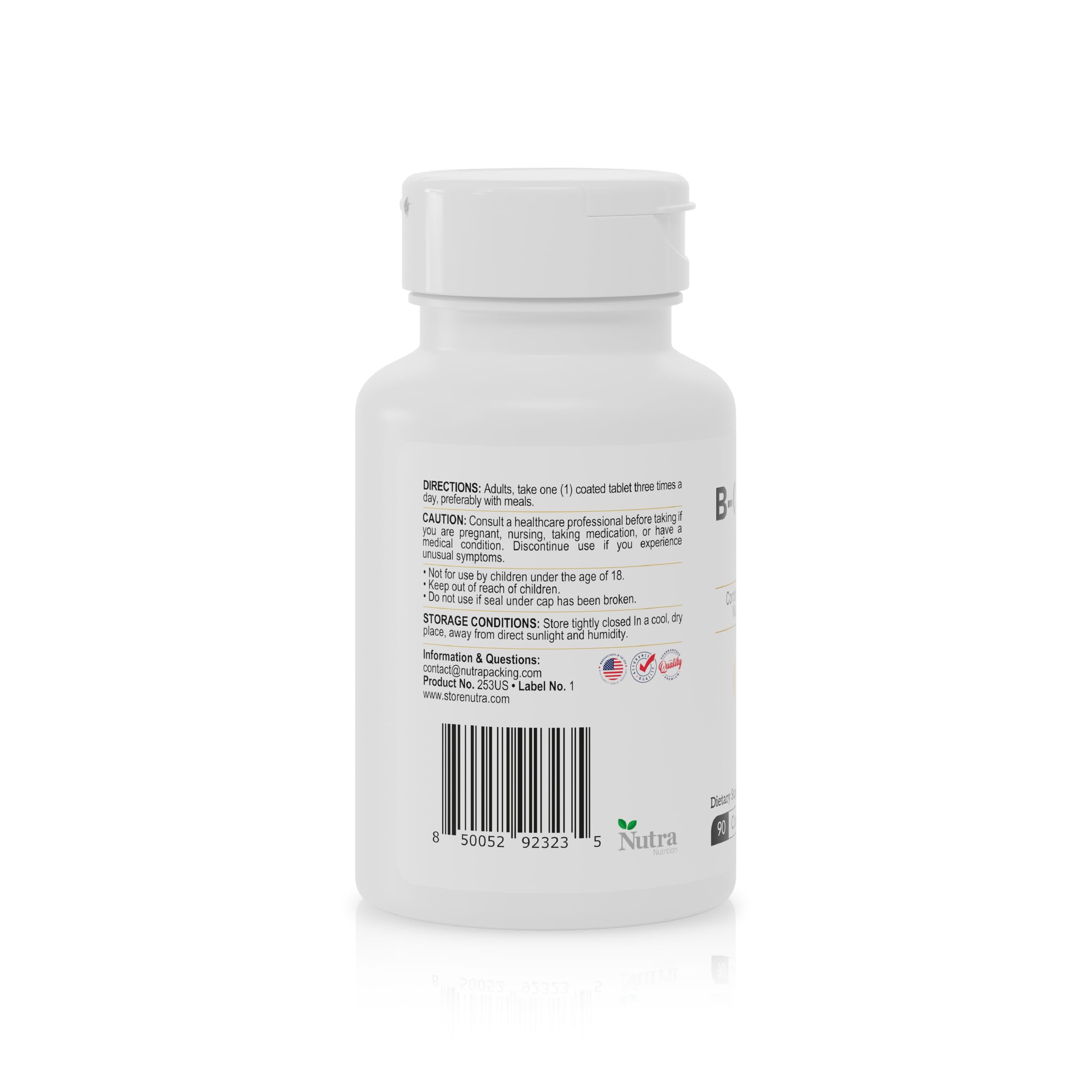 Nutra Nutrition B-Complex Vitamin Supplement with other vitamins