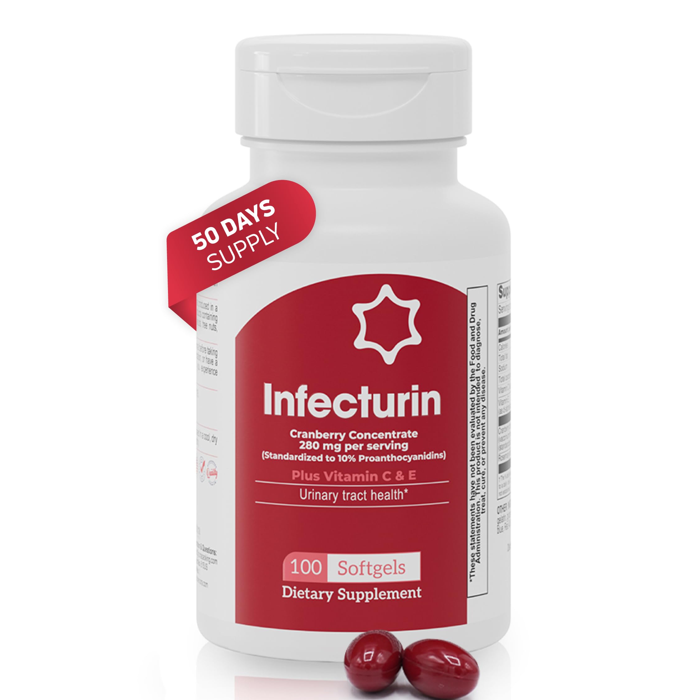 Nutra Nutrition Cranberry Supplement 100 Softgels front view