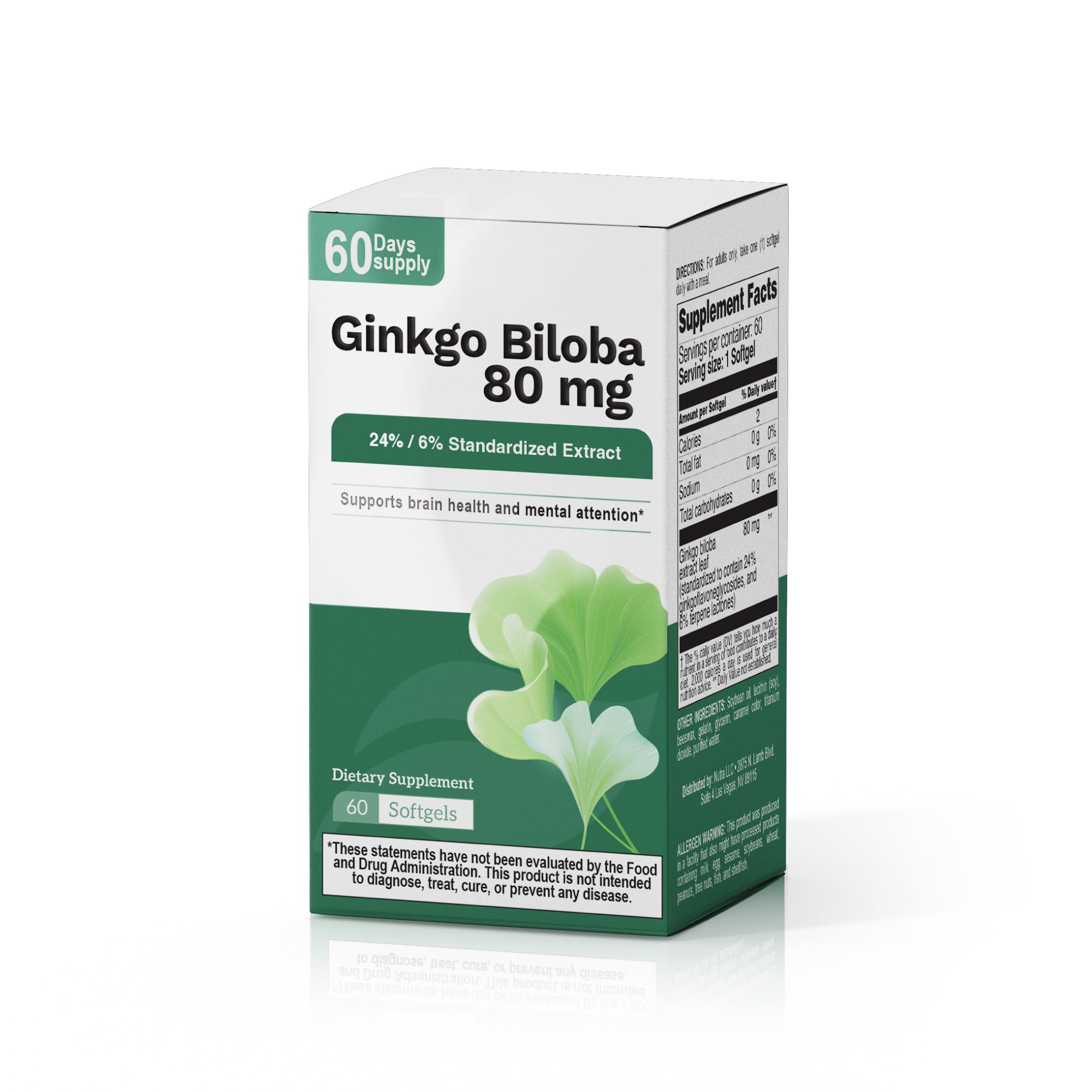 Nutra Nutrition Ginkgo Biloba Softgels 80mg lifestyle scene