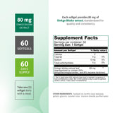 Nutra Nutrition Ginkgo Biloba Softgels 80mg side view