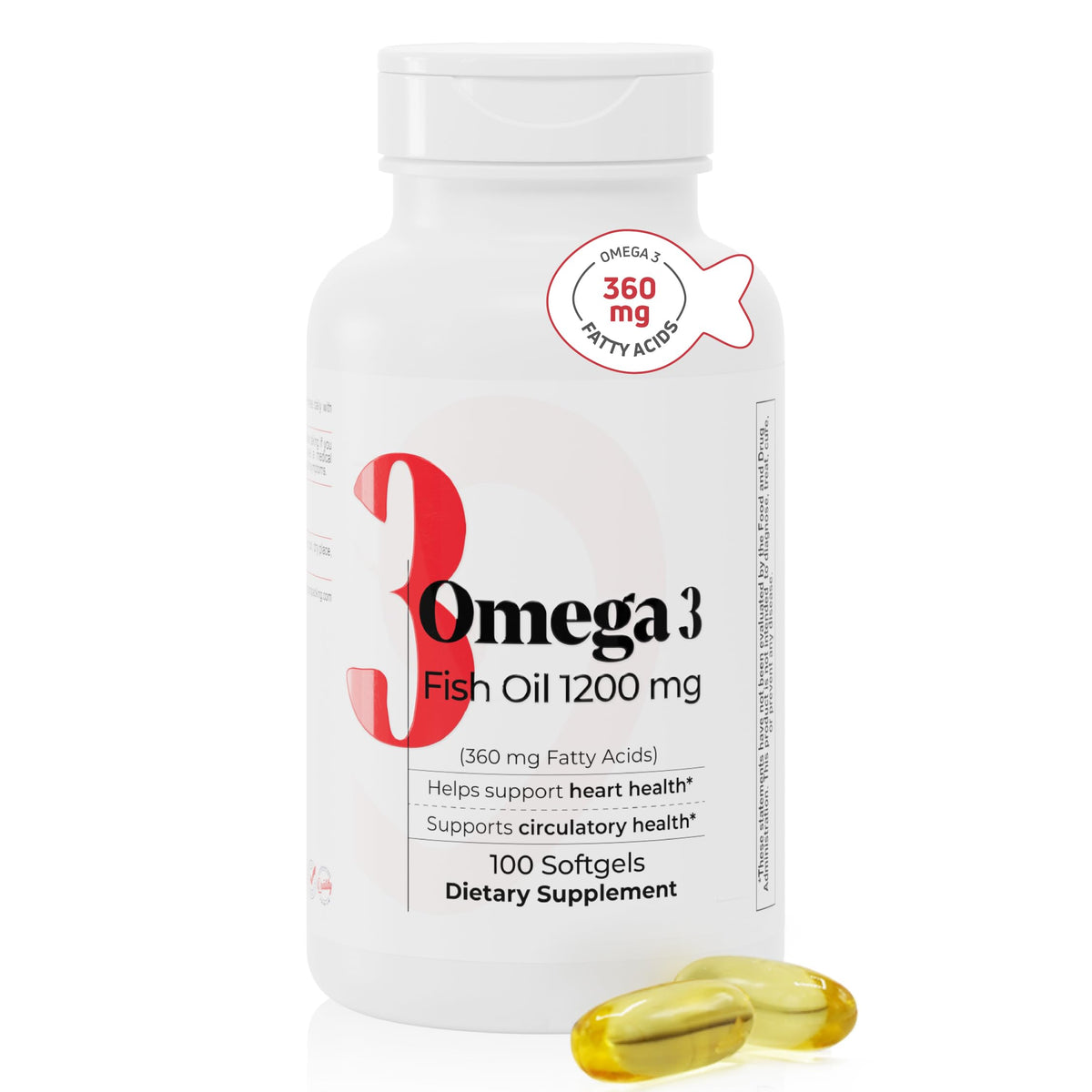 Nutra Nutrition Omega-3 Fish Oil Softgels 1200mg front view