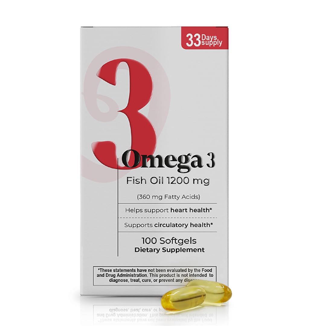 Nutra Nutrition Omega-3 Fish Oil Softgels 1200mg packaging details