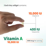 Nutra Nutrition Vitamin A & D Supplement softgel on a table
