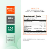 Nutra Nutrition Vitamin A & D Supplement softgel side view
