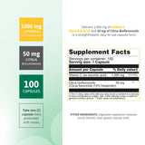 Nutra Nutrition Vitamin C 1000mg Capsules bottle with label